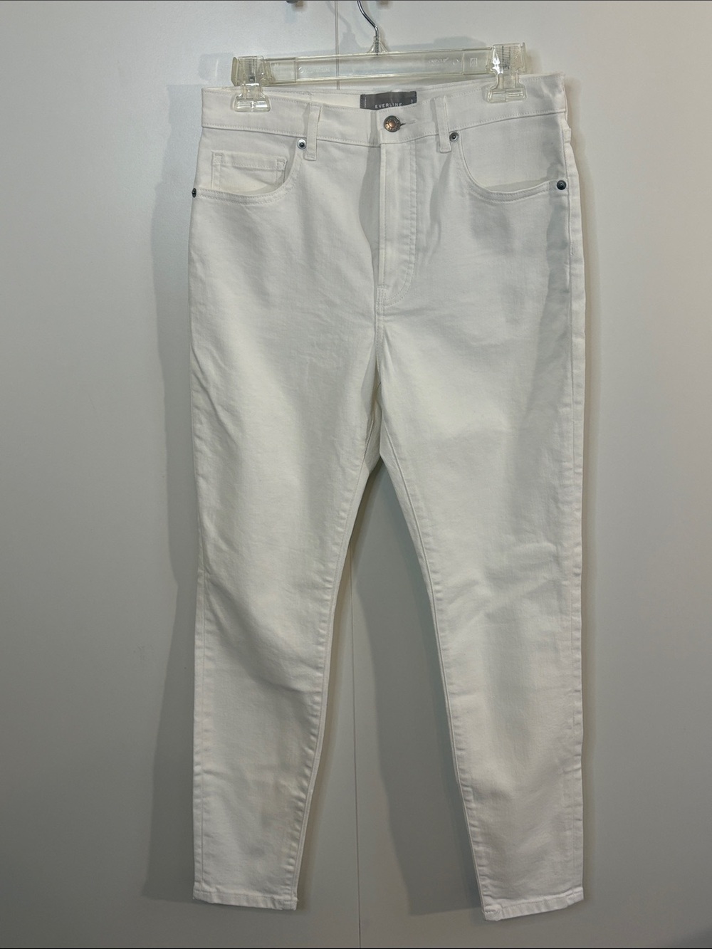 Everlane White High-Rise Skinny Jeans - The High Rise 29